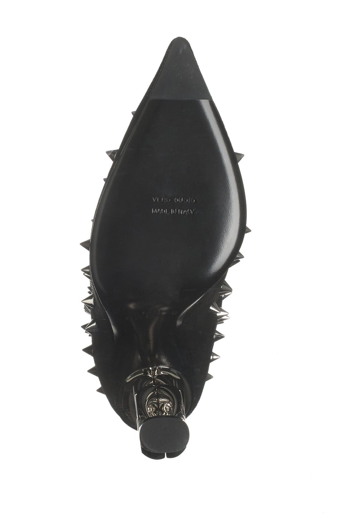 Balmain Studded Sculpted Heel Bootie, Alternate, color, 