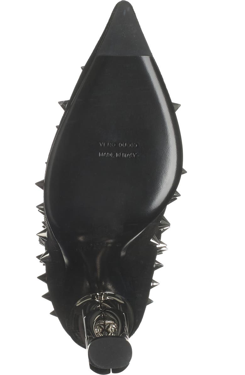 Balmain Studded Sculpted Heel Bootie, Alternate, color,