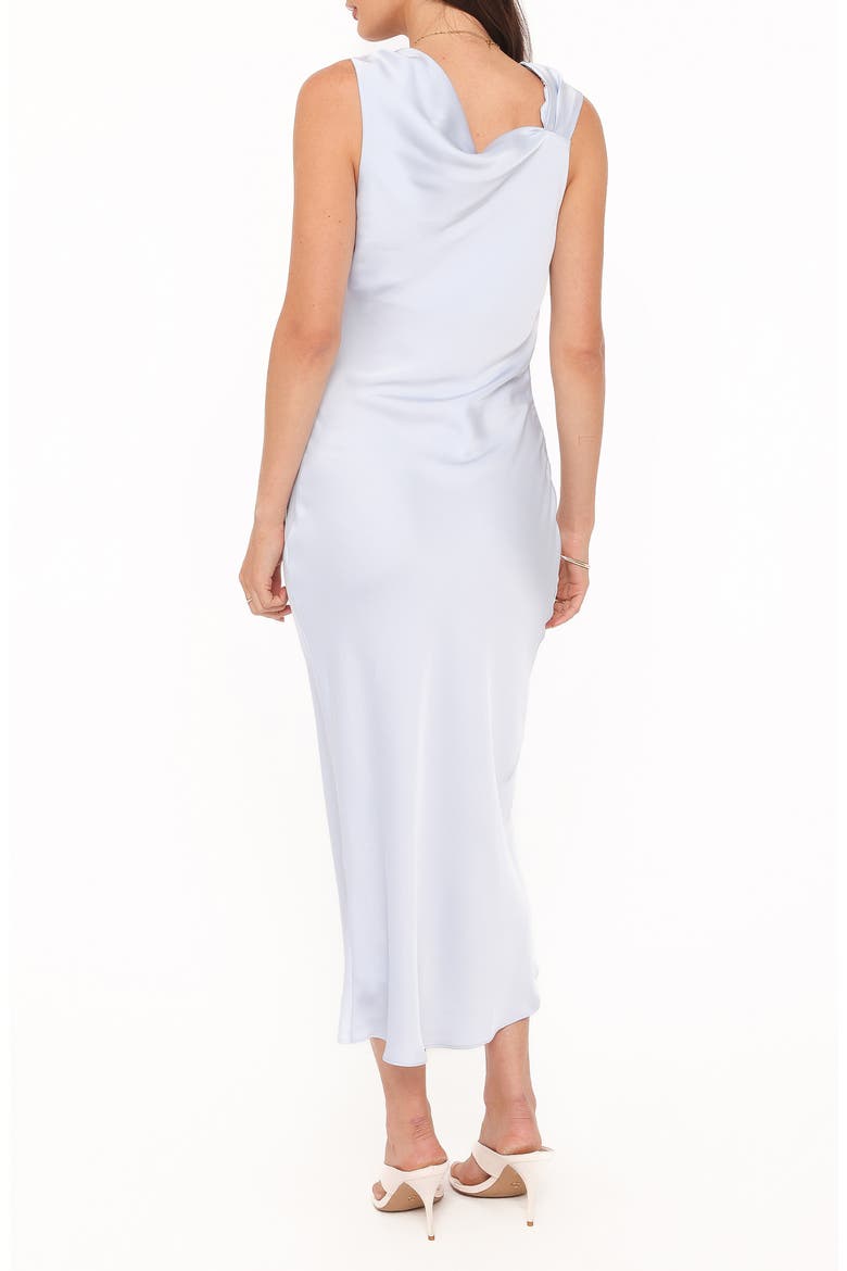 Ellory Cowl Neck Satin Maxi Dress, Alternate, color, POWDER BLUE