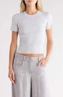 TWP Tease Rib Knit Short Sleeve Top