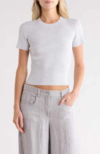 TWP Tease Rib Knit Short Sleeve Top