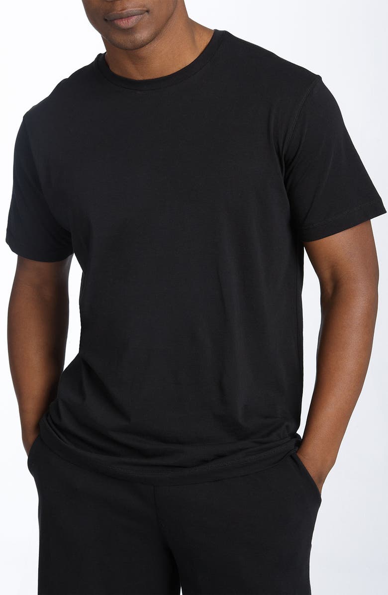 Daniel Buchler Peruvian Pima Cotton T-Shirt, Main, color, Black