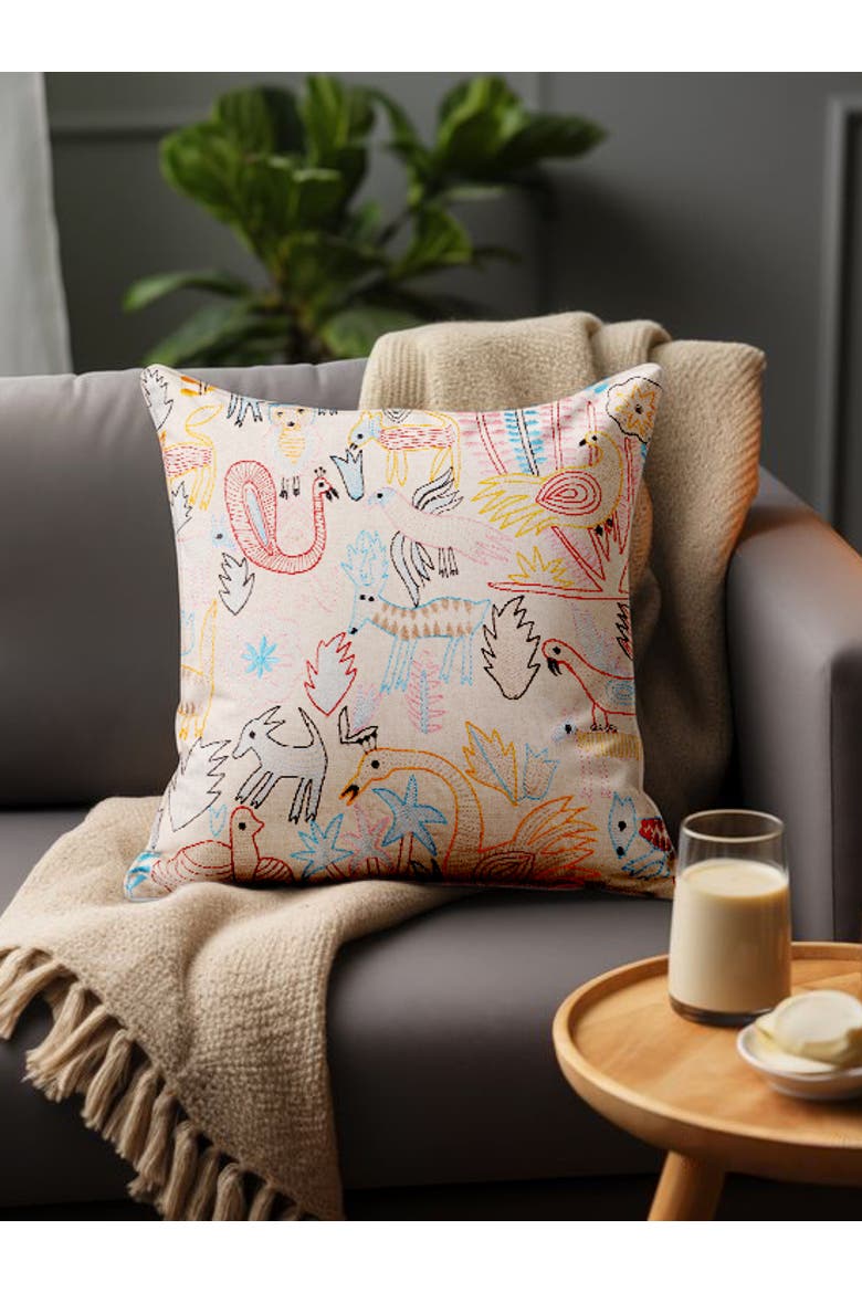 Fateh Throw Pillow Cover, Alternate, color, Multicolored