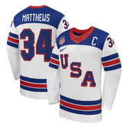 Nike Men's Nike Auston Matthews White US Hockey 2026 Away Replica Jersey