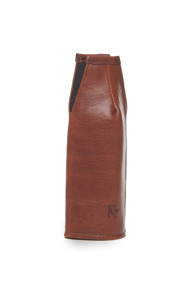 Dale Leather Beverage Coozie, Alternate, color, Chocolate