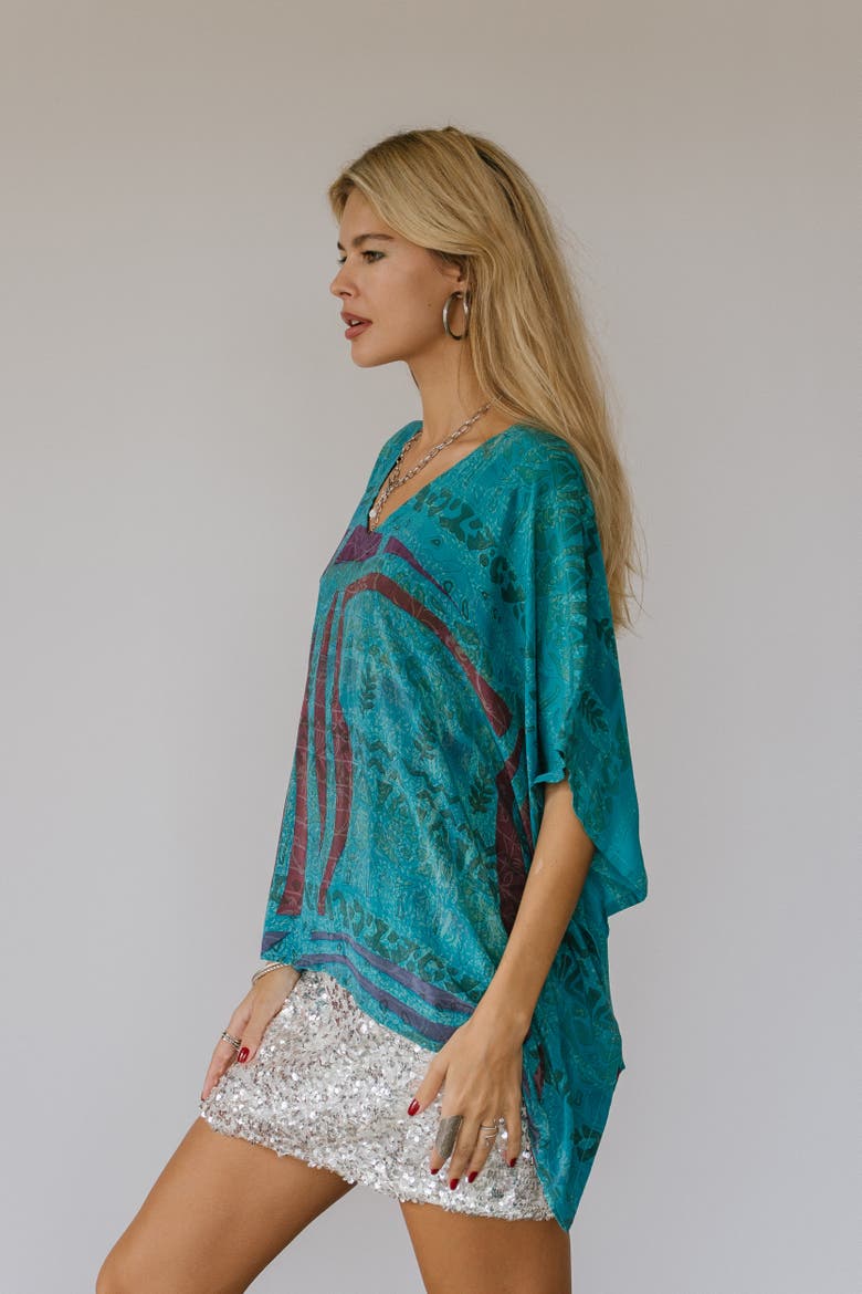 Mini Caftan Spencer, Alternate, color, Blue
