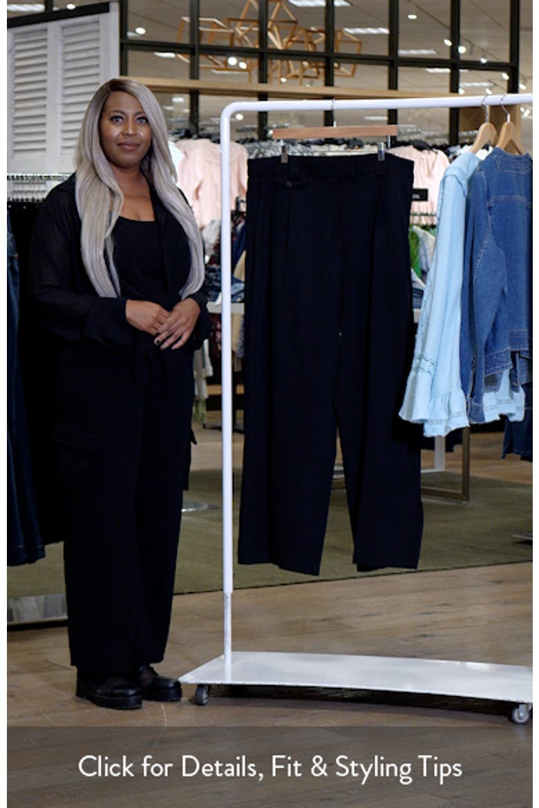 Jazmin Pleat Crepe Wide Leg Pants video