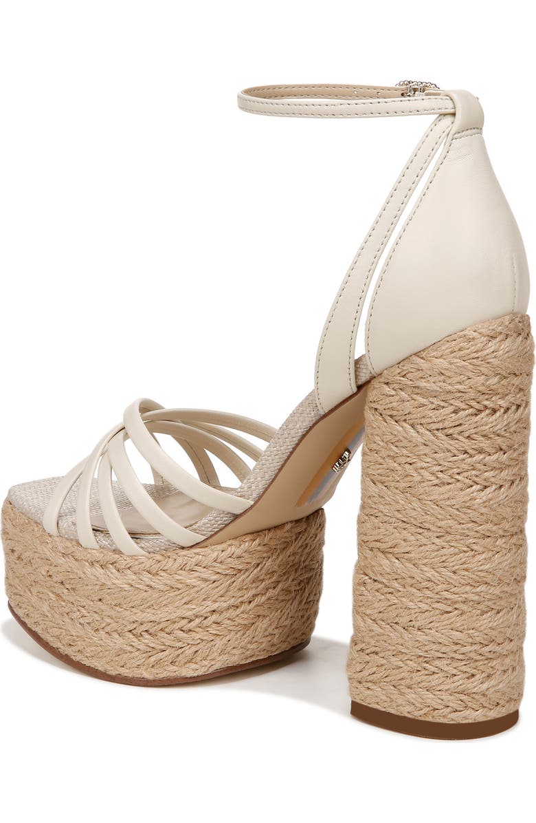 Sam Edelman Kade Ankle Strap Espadrille Platform Sandal, Alternate, color, Modern Ivory