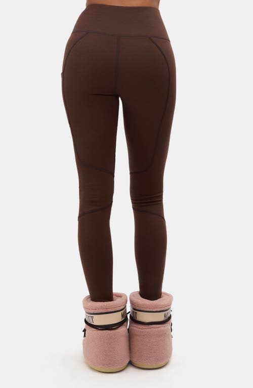 Halfdays Hallie High Waist Leggings In Brown