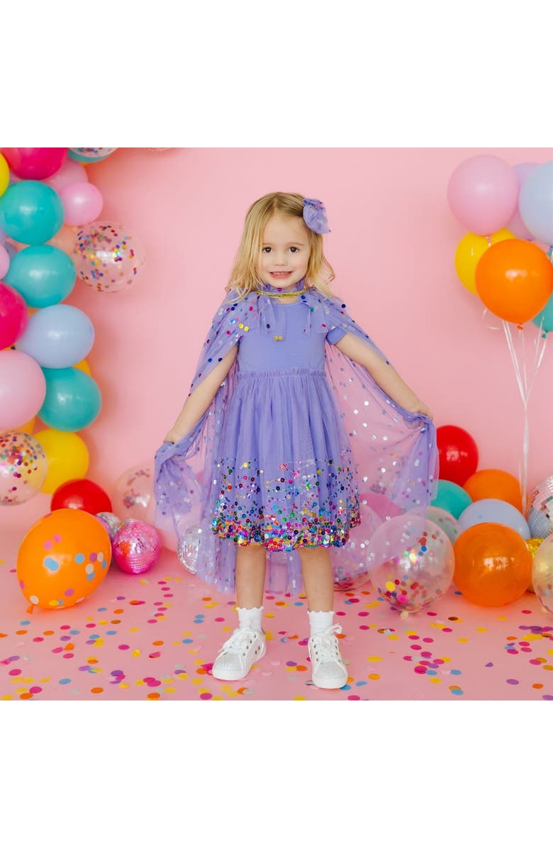 Sweet Wink Lavender Confetti Cape, Alternate, color, 