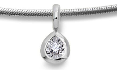Monica Vinader Solitaire Lab Grown Diamond Pendant Snake Chain Necklace In Silver