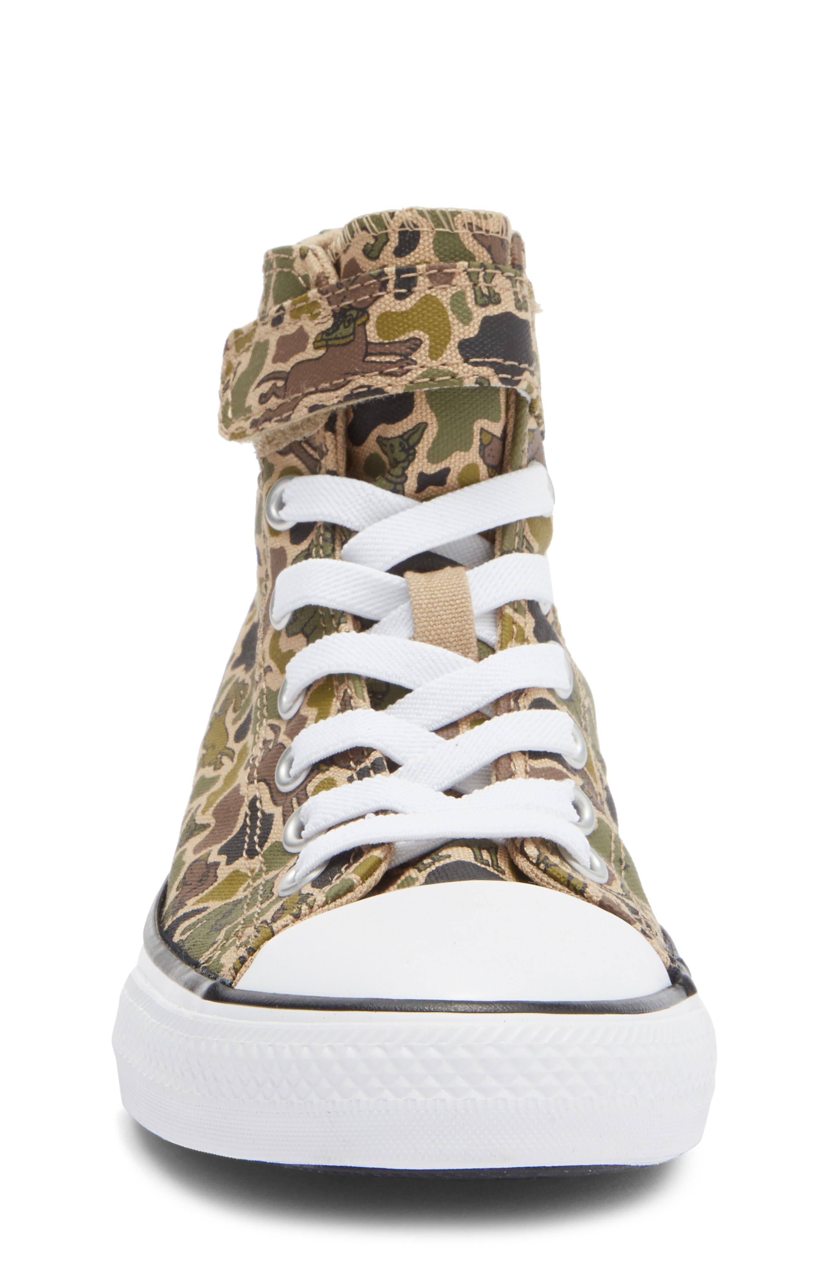 Converse Kids' Chuck Taylor All Star Dog Print Nomad High Top Sneaker, Alternate, color, Nomad Khaki/ Black/ Utility