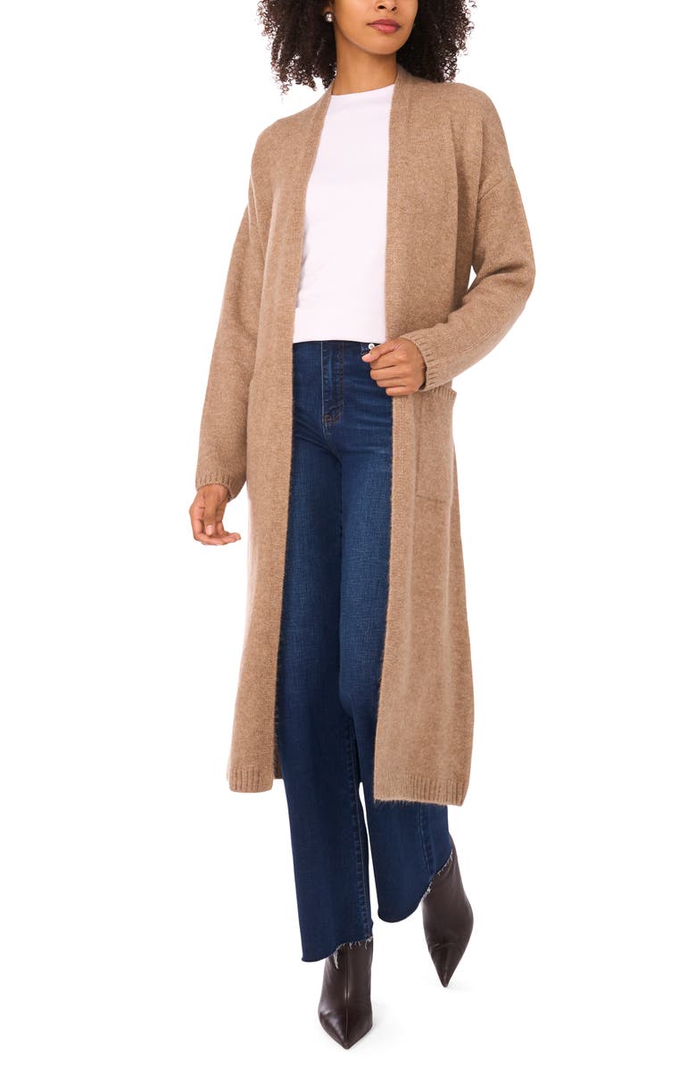 Halogen<sup>®</sup> Tie Waist Longline Cardigan, Alternate, color, Taupe
