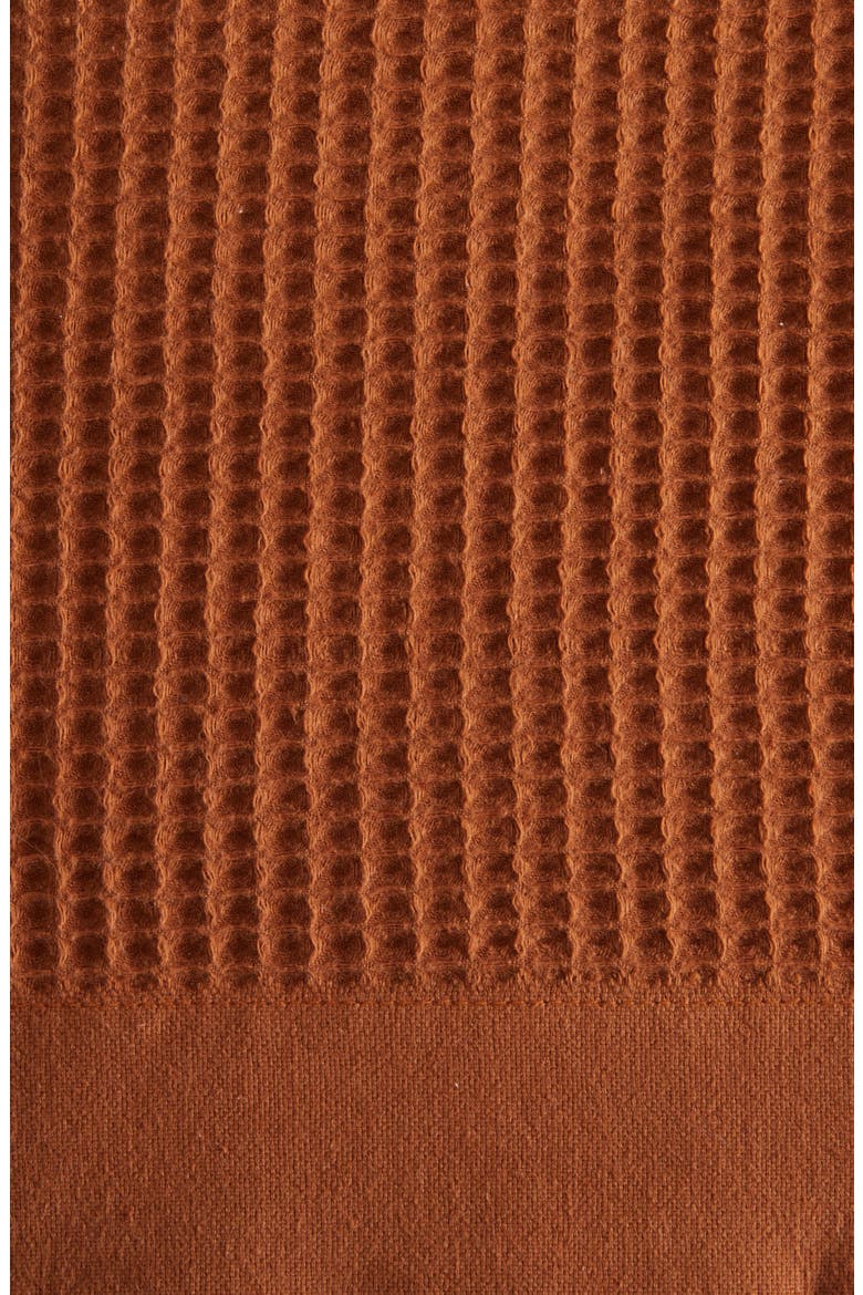 Soft Cotton All-Season Waffle Weave Throw Blanket, Alternate, color, TERRACOTTA