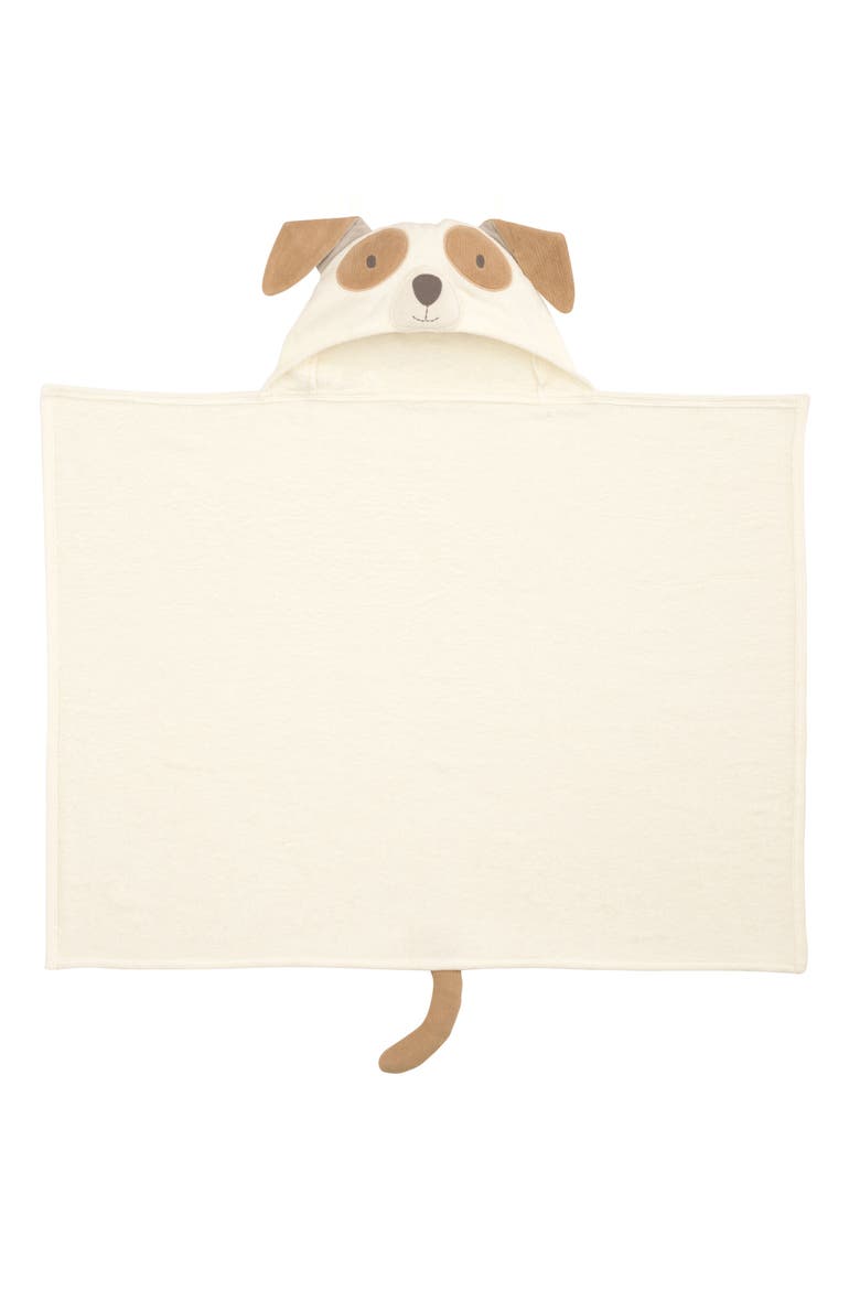 Terry Velour Hooded Puppy Towel, Alternate, color, BEIGE