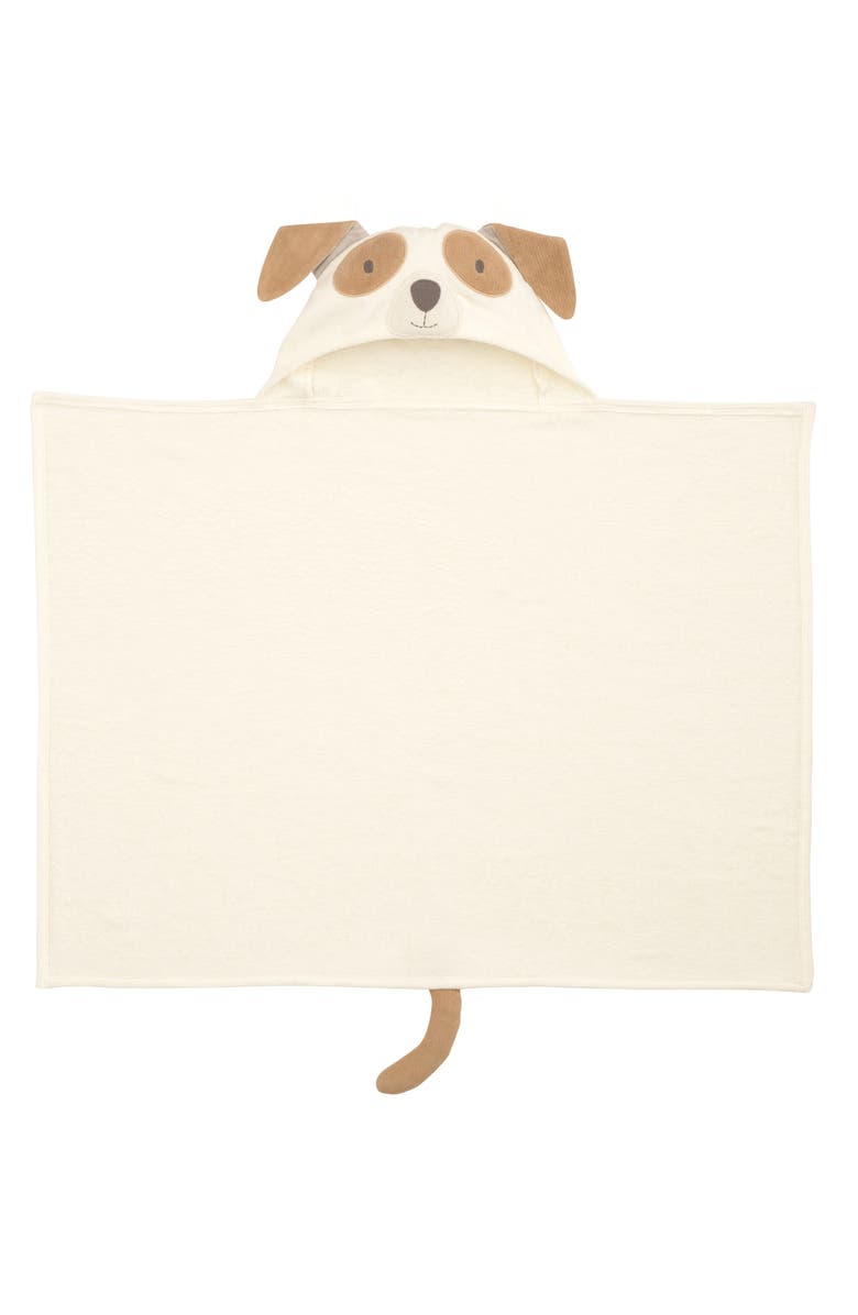 Elegant Baby Terry Velour Hooded Puppy Towel, Alternate, color, Beige
