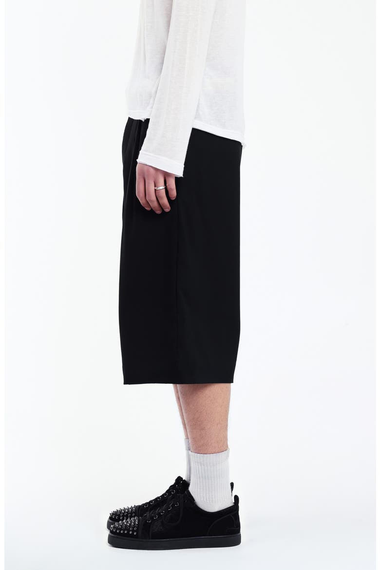 Goliath Pleated Oversize Shorts, Alternate, color, BLACK