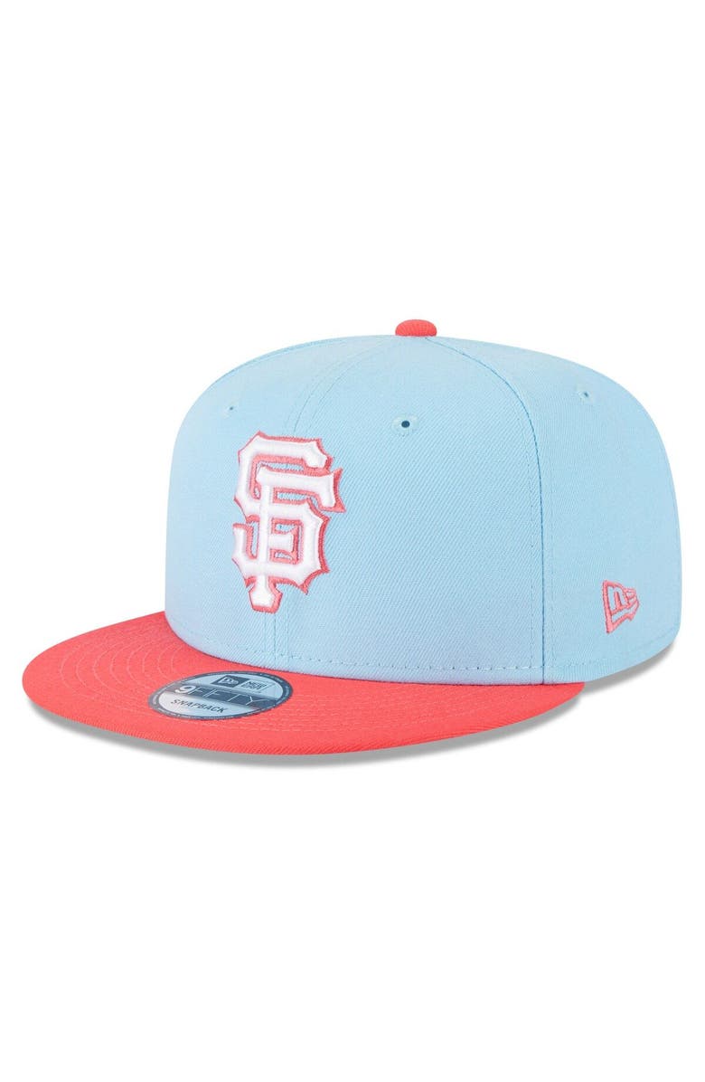 New Era Men's New Era Light Blue/Red San Francisco Giants Spring Basic Two-Tone 9FIFTY Snapback Hat, Main, color,