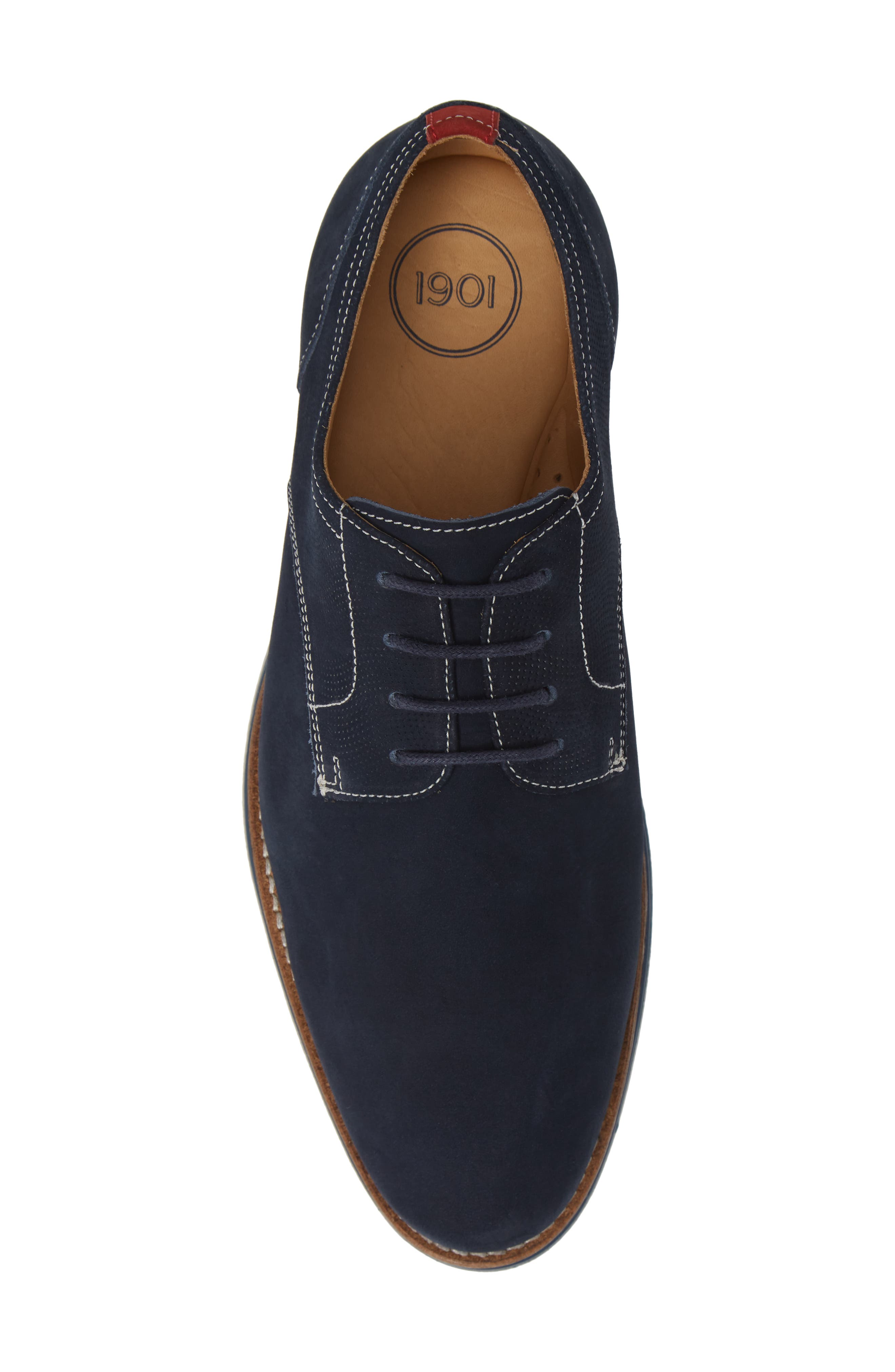 Arcadia Plain Toe Derby, Alternate, color, NAVY NUBUCK