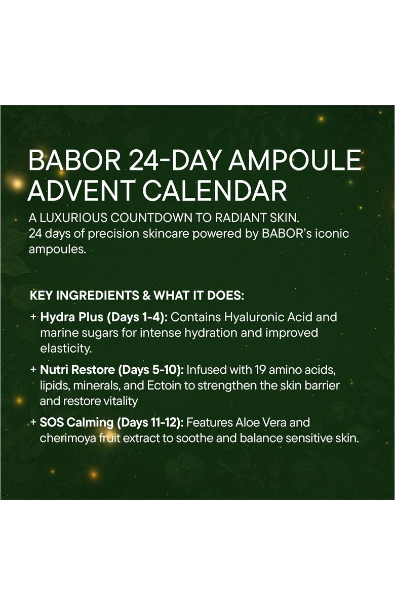 BABOR 24-Day Ampoule Advent Calendar $157 Value, Alternate, color,