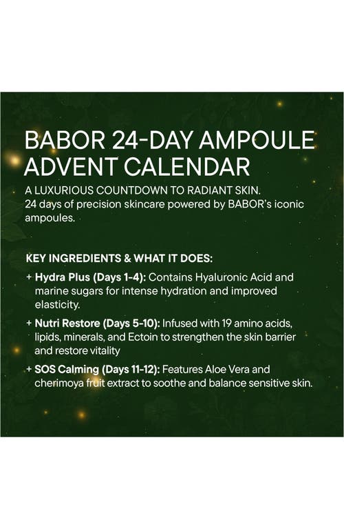 Babor 24-day Ampoule Advent Calendar $157 Value In Transparent