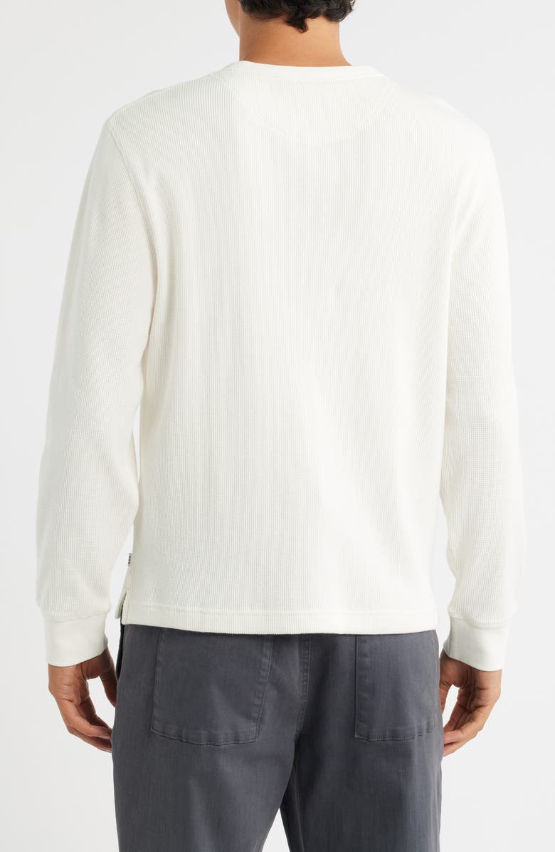 Wax London Waffle Stitch Long Sleeve Henley, Alternate, color, Ecru