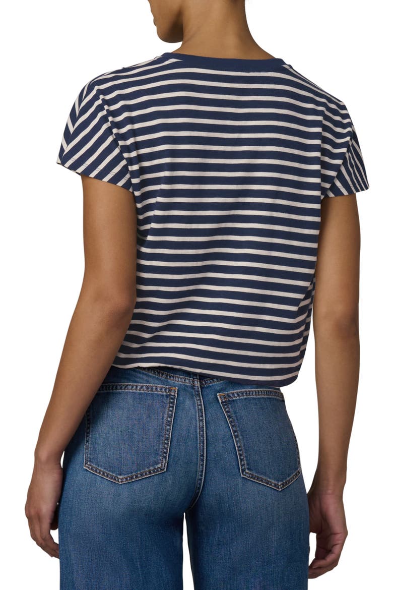 The Bubble T-Shirt, Alternate, color, NAVY/ ECRU STRIPE