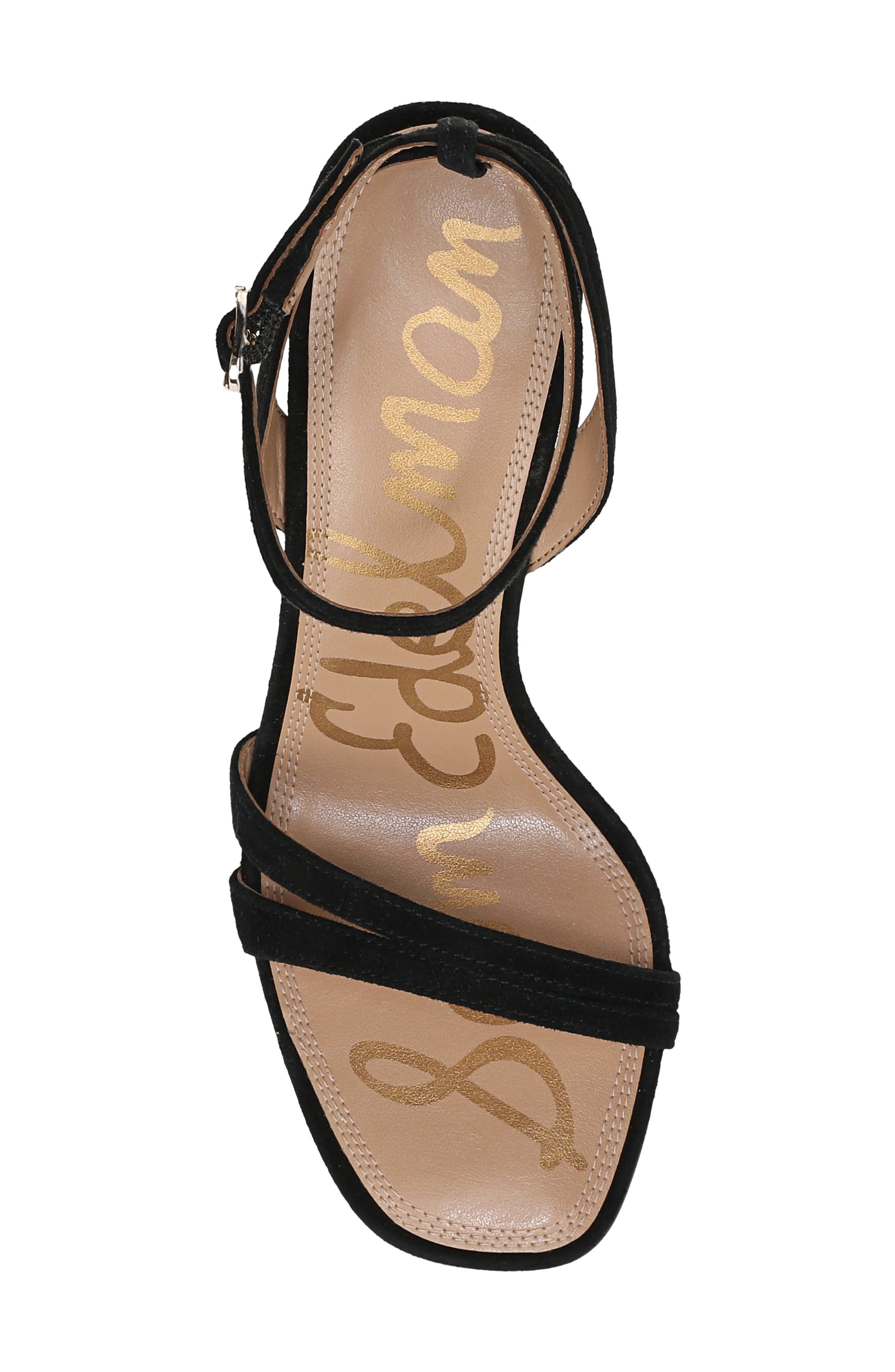 Junie Ankle Strap Sandal, Alternate, color, BLACK SUEDE