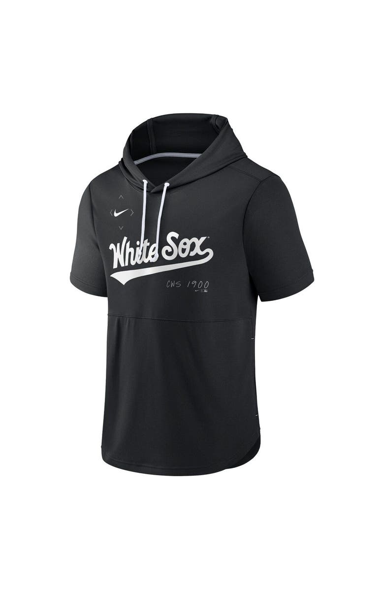 Nike Men's Nike Black Chicago White Sox Springer Short Sleeve Team Pullover Hoodie, Alternate, color, 
