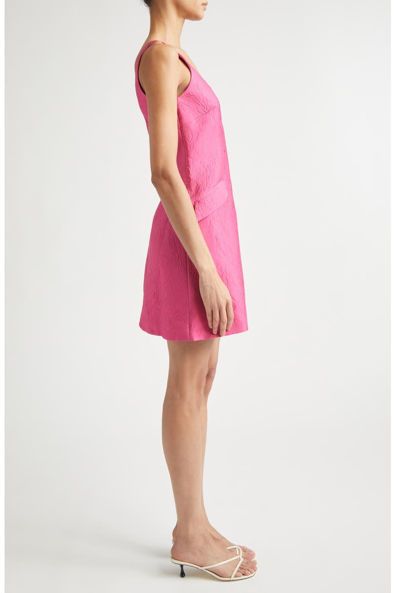 Talia Floral Cloqué Minidress, Alternate, color, HOT PINK
