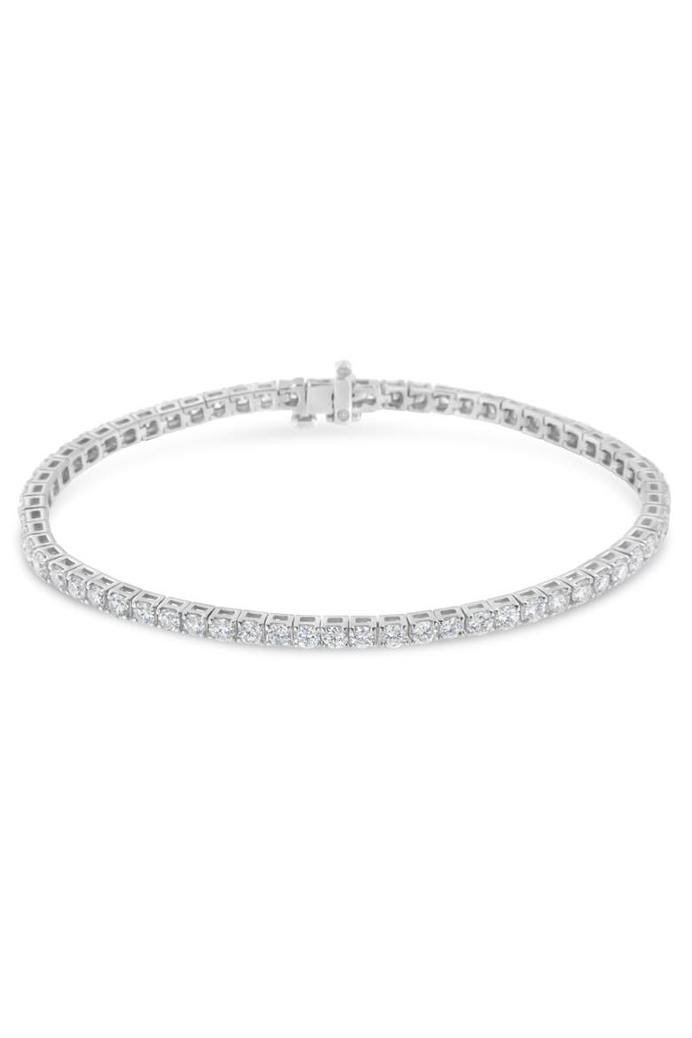 IGI Certified 5.0 Cttw Diamond 14K White Gold Tennis Bracelet, Alternate, color, White