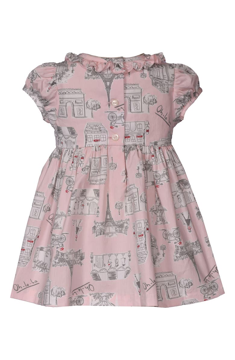 Iris & Ivy Kids' Paris Smocked Cotton Poplin Party Dress, Alternate, color, Pink