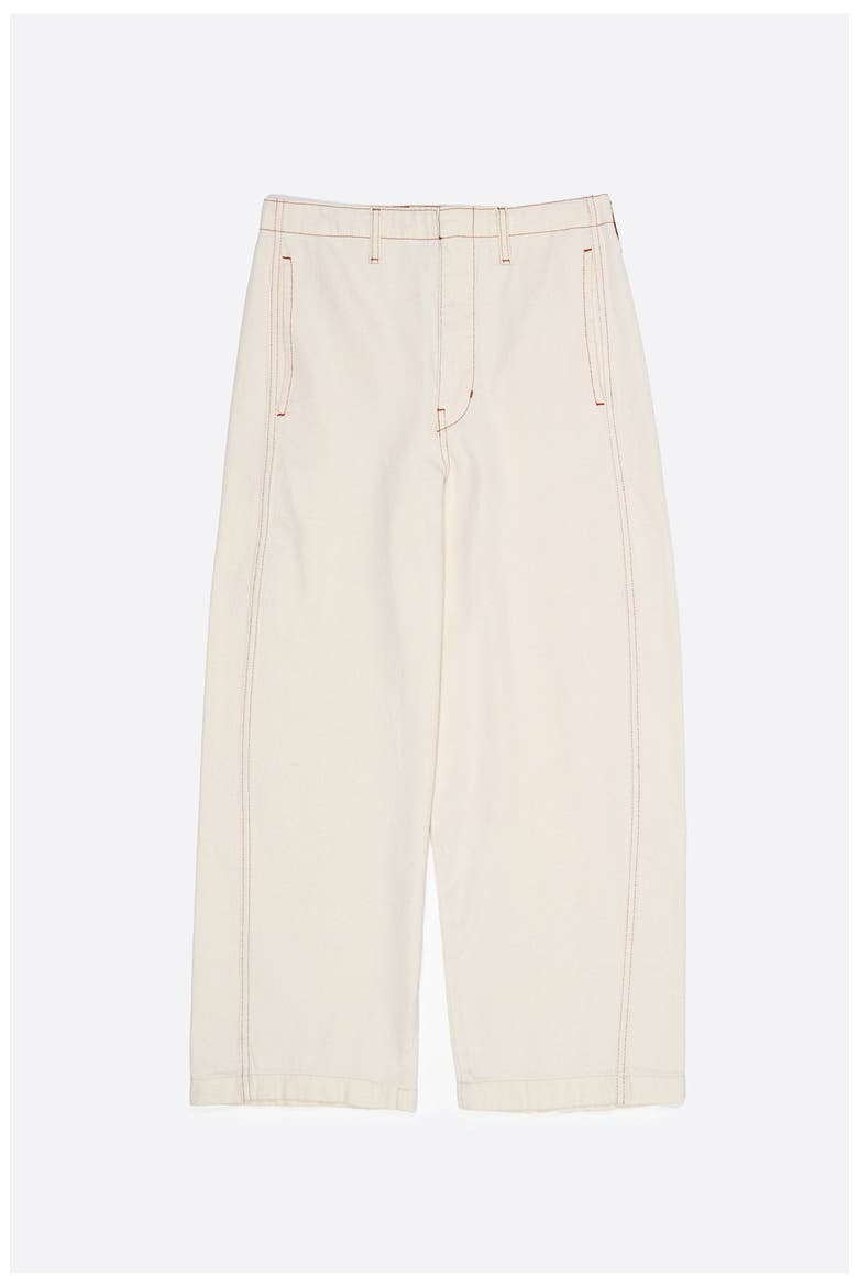 Barrel Denim Jeans, Alternate, color, ECRU