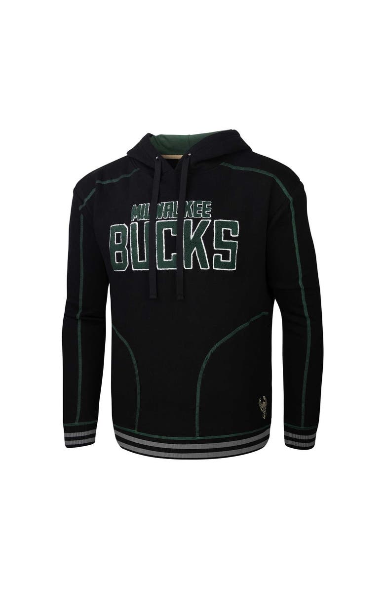 Stadium Essentials Men's Stadium Essentials Black Milwaukee Bucks Baseline Pullover Hoodie, Alternate, color, Black