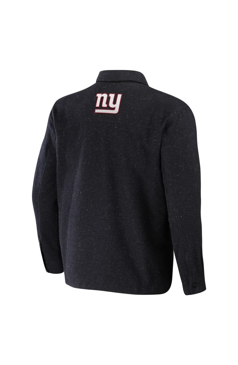 NFL X DARIUS RUCKER Men's NFL x Darius Rucker Collection by Fanatics Charcoal New York Giants Shacket Full-Snap Jacket, Alternate, color, Charcoal