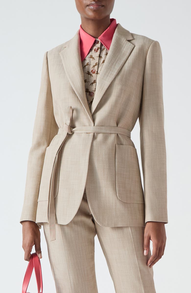 LK Bennett Amelia Belted Jacket, Main, color, 