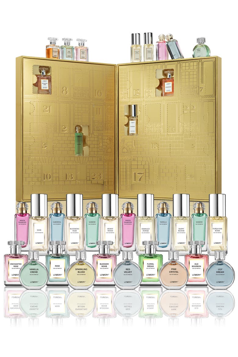 24-Pc. Limited Edition Premium Eau de Parfum Gift Set, Main, color, Gold, Multi
