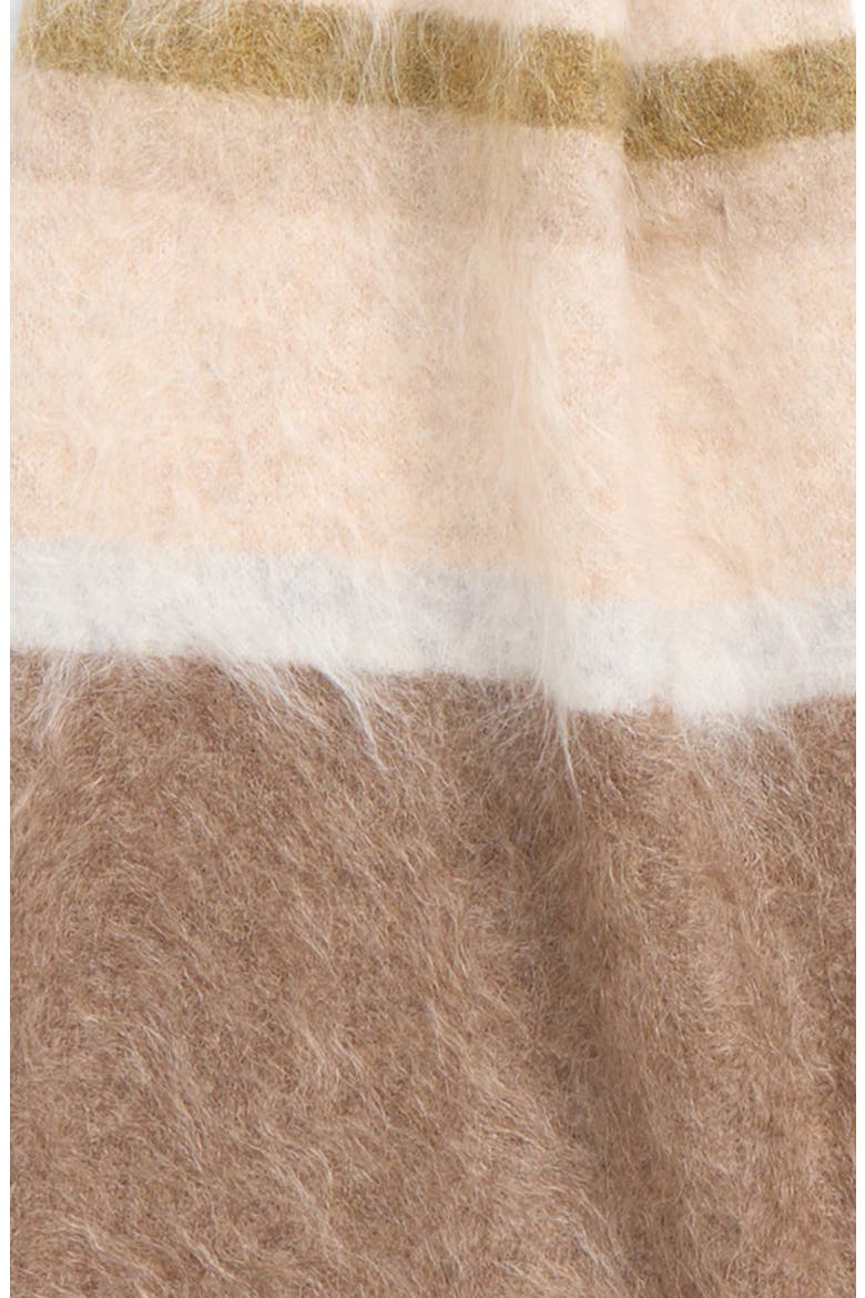 Brushed Cashmere Scarf, Alternate, color, BROWN STRIPE