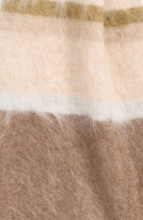 Nordstrom Brushed Cashmere Scarf In Brown