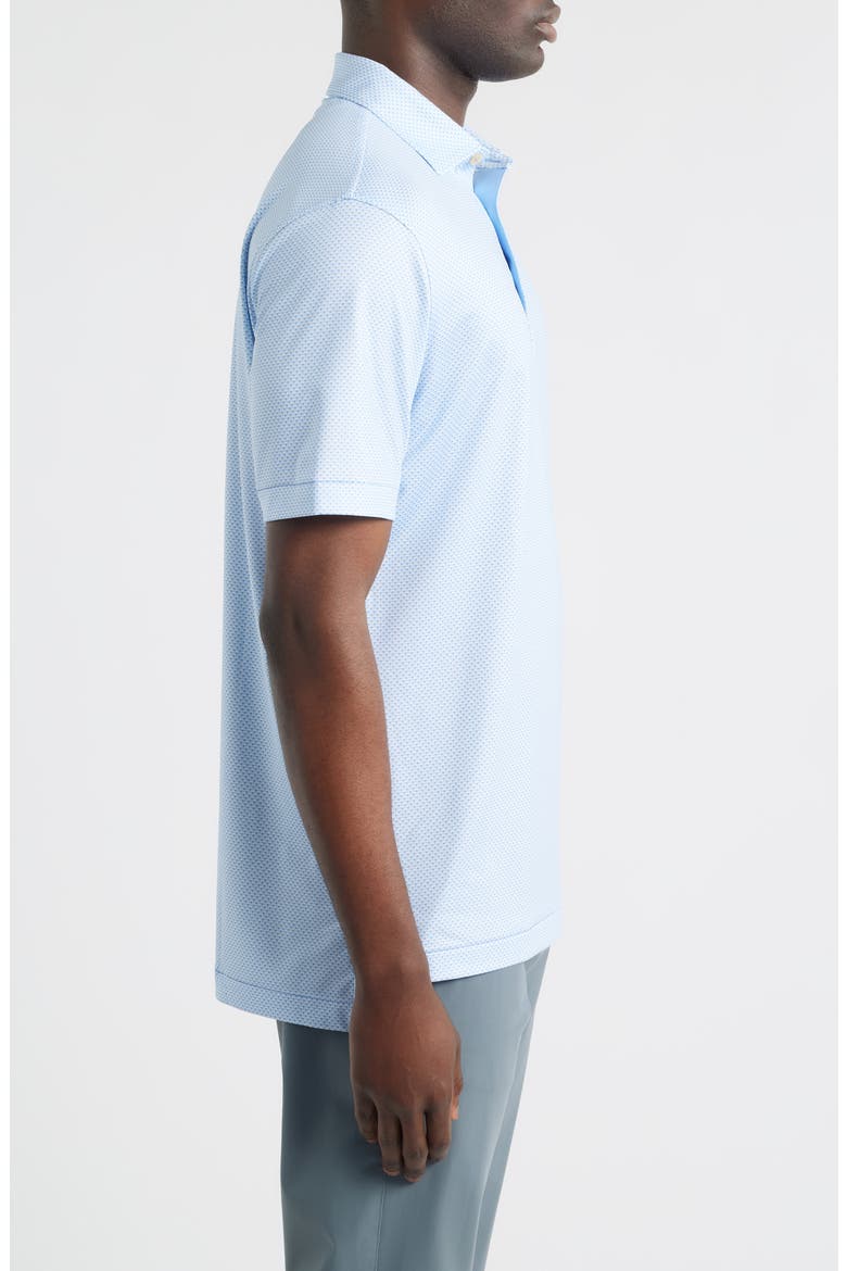 Medina Microprint Performance Jersey Polo, Alternate, color, BLUEBIRD