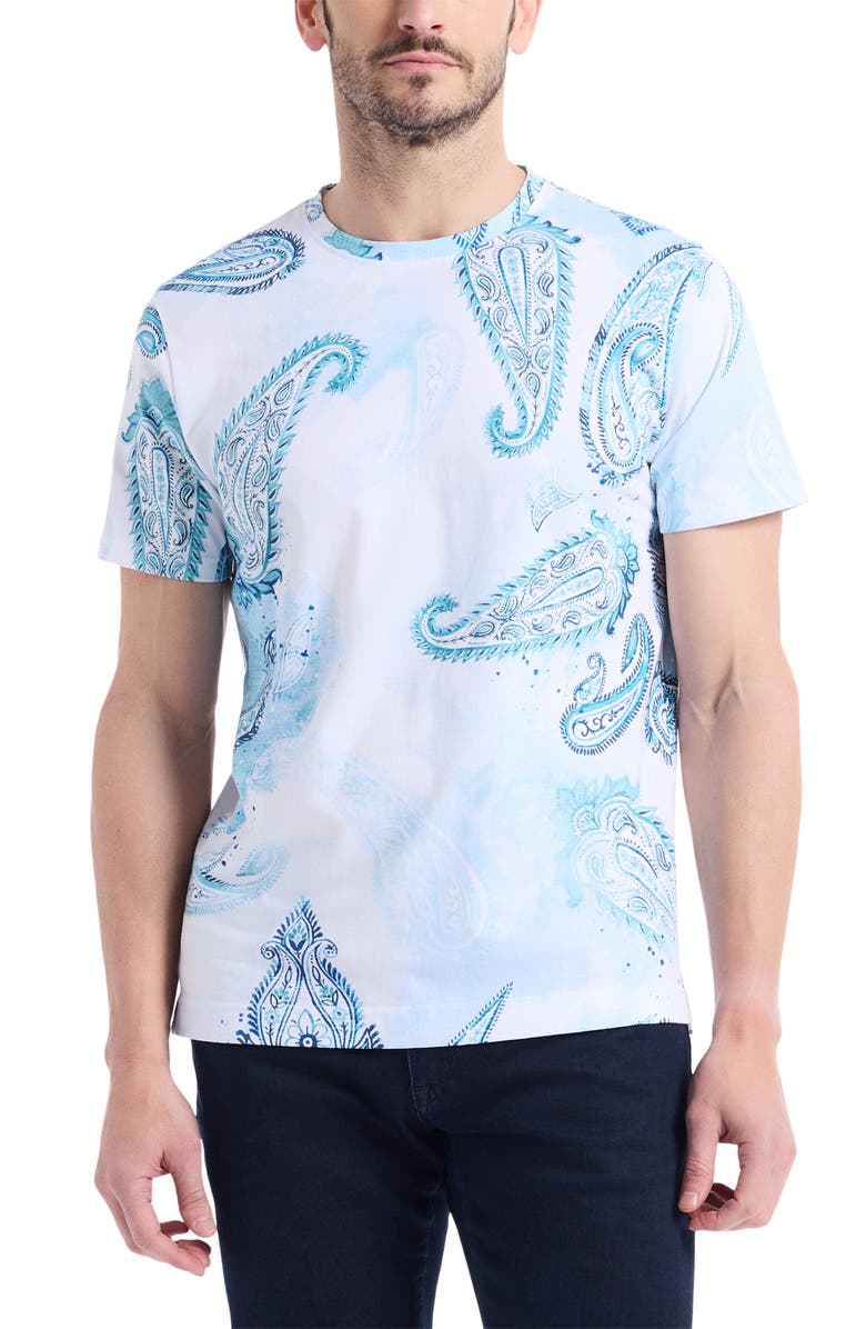 Robert Graham Balerno Graphic T-Shirt, Main, color, Blue Multi
