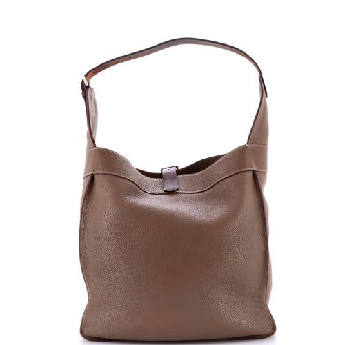 Pre-owned Hermes Hermes Marwari Bag Clemence Gm In Brown