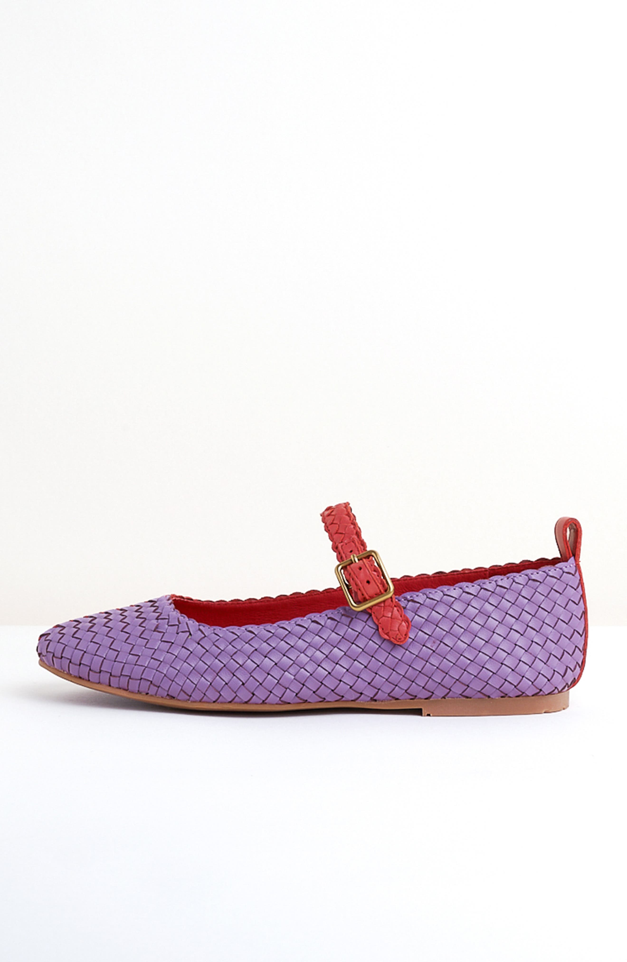 Charlotte Stone Raleigh Mismatch Woven Mary Jane Flat, Alternate, color, 