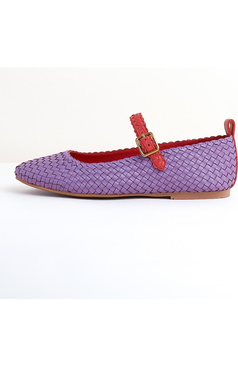 Charlotte Stone Raleigh Mismatch Woven Mary Jane Flat, Alternate, color,
