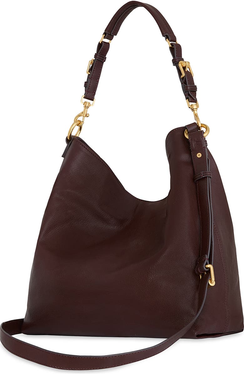 Rebecca Minkoff Rivington Leather Hobo Bag, Alternate, color, Sable