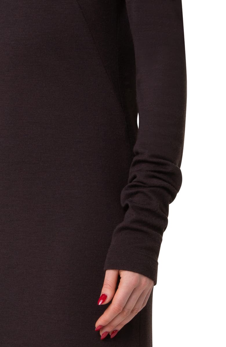 Akris Long Sleeve Wool Jersey Midi Dress, Alternate, color, 