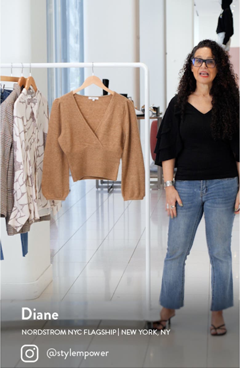 Coziest Yarn Crop Wrap Sweater, sales video thumbnail