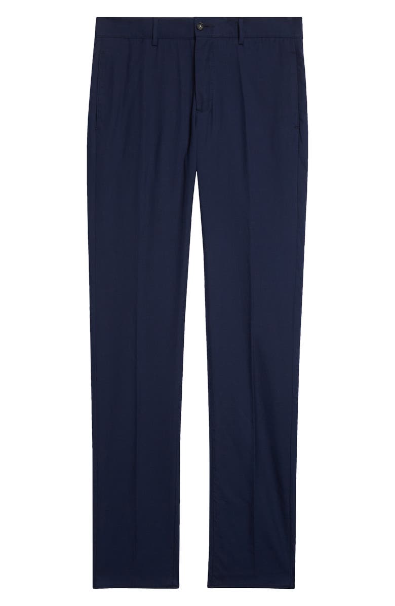 Massimo Alba Slim Fit Flat Front Pants, Alternate, color, Dark Blue