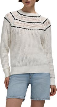 Hunter Pointelle Knit Cotton Sweater