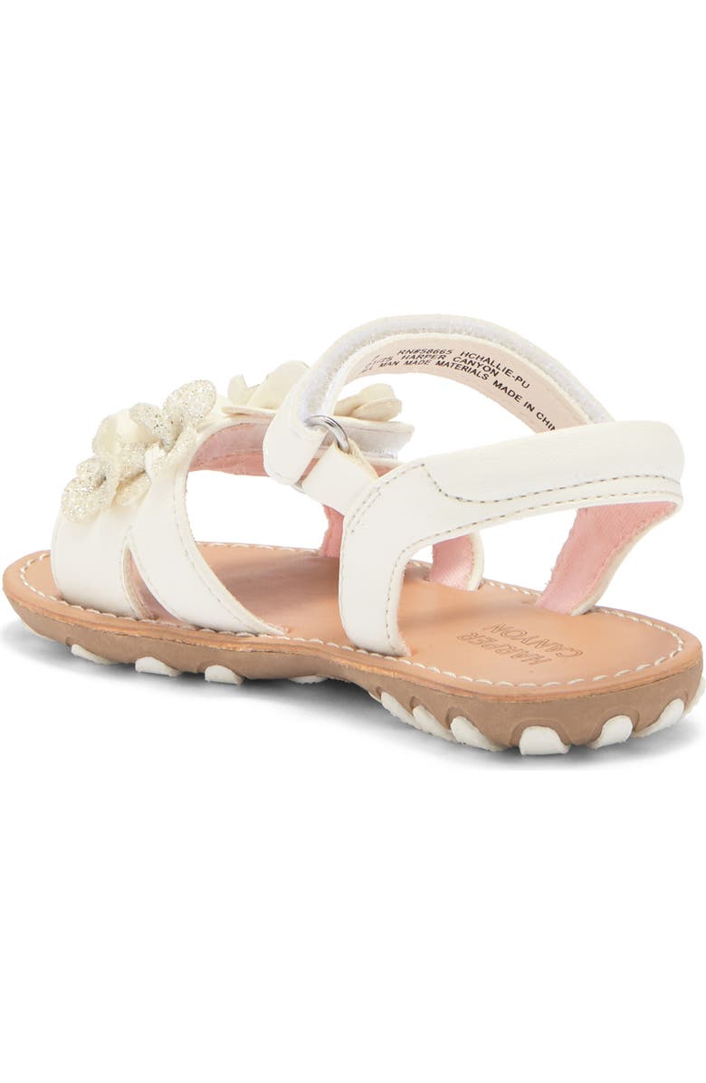 Harper Canyon Kids' Hallie Flower Sandal, Alternate, color, White